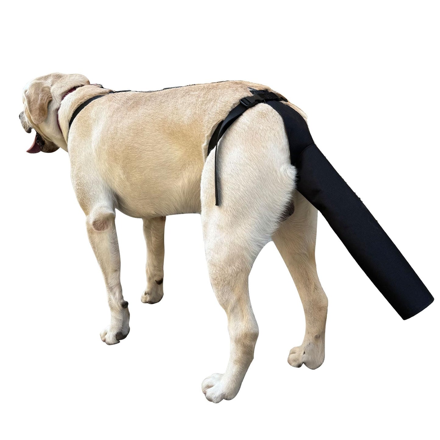 PEUTIER Dog Tail Protector Dog Tail Guard Dog Tail Cover for Wounds Black Dog Harness with Tail Guard Dog Tail Protector Sleeve (Size L)