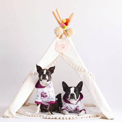 MINICAMP Dog House Indoor Den - Cozy Dog Tent Bed - Stylish Pet & Cat Teepee Cave - Cute Puppy Igloo for Small and Large Dogs - Made with 100% Cotton Hypoallergenic - Pet Accessories (Large)