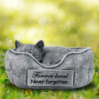 BRYNHILDSANS Cat Memorial Stone Cat Memorial Statue Cat Grave Marker Pet Loss Gifts Pet Memorial Gifts or Pet Oudoor Garden Stone Waterproof and Weatherproof Cat Plaque Personalized Cat Tombstone