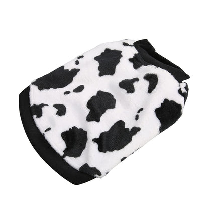Pssopp Pet Milk Cow Print ClothesAdorable Milk Cow Costume Pet Clothes Warm Dog Coat Pet Supplies for Pet Clothes for Small Medium Large Dogs Cat L
