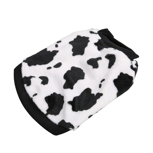 Pssopp Pet Milk Cow Print Clothes Adorable Milk Cow Costume Pet Clothes Warm Dog Coat Pet Supplies for Pet Clothes for Small Medium Large Dogs Cat L