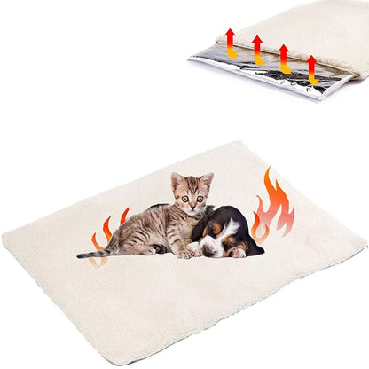 Self Heating Pet Pads Pet Blanket for Cat/DogPet Heating PadSelf Warming Cushion Mat for Cats DogsSelf Heated Cat Dog Bed/Pet Thermal Mat Blanket Ecological (60x45 cm)