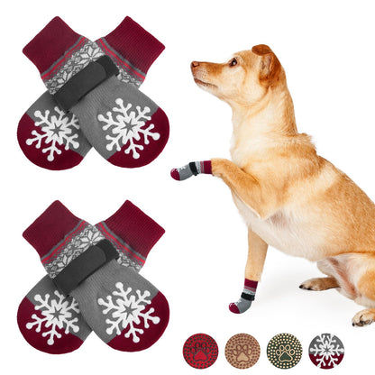 BEAUTYZOO Dog Socks to Prevent Licking Paws Dog Socks for Hardwood Floors Anti Slip Socks for Dogs Dog Paw Protector Dog Grippy Socks for Senior Dog Non Slip Dog Socks Prevent Scratching- Size SM