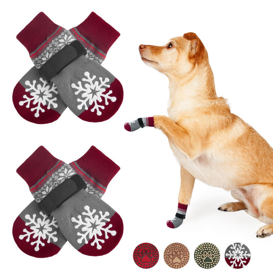 BEAUTYZOO Dog Socks to Prevent Licking Paws Dog Socks for Hardwood Floors Anti Slip Socks for Dogs Dog Paw Protector Dog Grippy Socks for Senior Dog Non Slip Dog Socks Prevent Scratching- Size SM