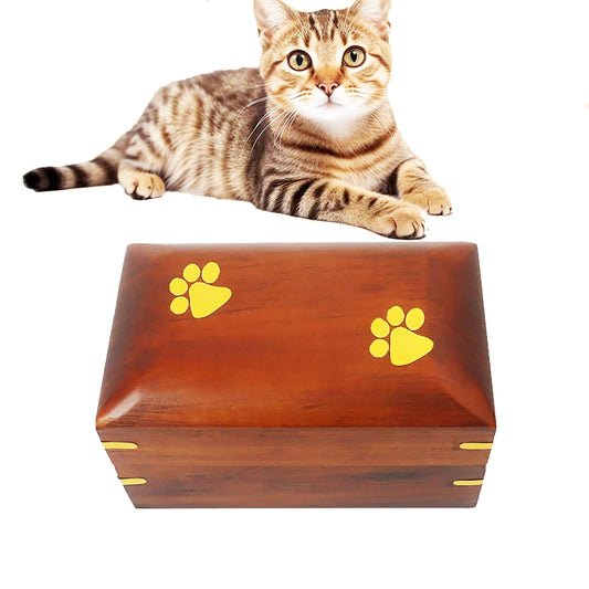 Yestic Wooden Pet Urns for Dogs Cat Urns for Ashes Pet Memorial Box Pet Cremation Box for Cats Dogs