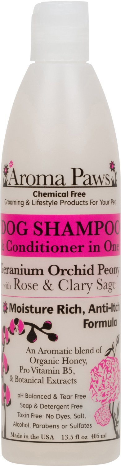 Aroma Paws Luxury Dog Shampoo and Conditioner Moisture Rich Formula Geranium Rose Sage