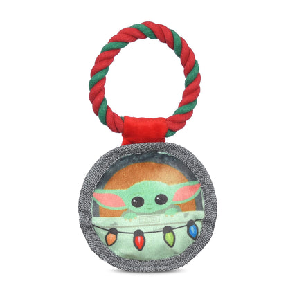 Star Wars for Pets 4" GROGU Cradle Ornament Flattie Plush Dog Toy | The Mandalorian Holiday Pet Products GROGU | The Child Crinkle Pet Toy | for Pets (FF24155)
