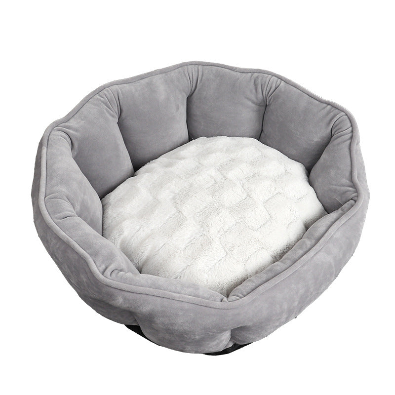 Shell-Shaped Pet Nest for Cozy Comfort