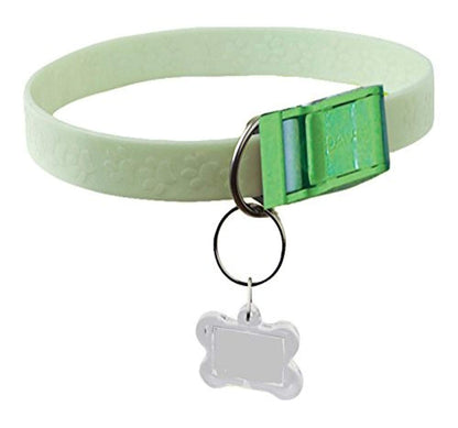 Davis FurEver Brite Glow in The Dark Pet Safety Collar Small to Medium Green