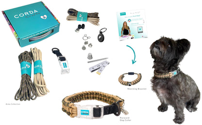 CORDA Crafts Paracord Dog Collar Kit - Make a Personalized Pet Collar Video Tutorial for Beginners Complete DIY Set