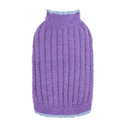 Fitwarm Fuzzy Dog Fleece Sweater Thermal Dog Winter Clothes for Small Dogs Girl Cozy Sweater for Dogs Doggy Pullover Jumper Pet Outfit Periwinkle Purple XL