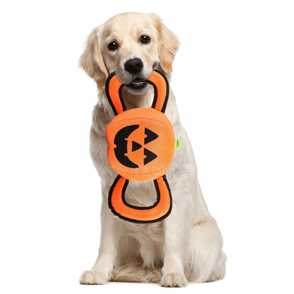 ALL FOR PAWS Halloween Pumpkin Dog Toys Durable Chew Toys with Handle Dog Balls for Small Medium and Large Dogs – Ideal for Halloween Play